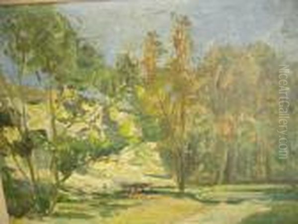 Bush Scene Oil Painting by James Muir Auld