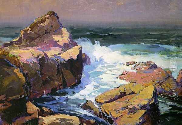 Monterey Coast Oil Painting by Franz Bischoff