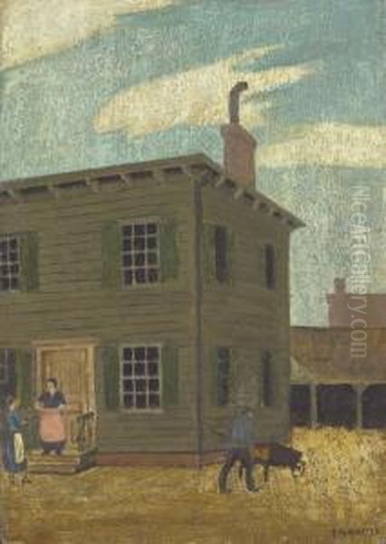 A Newark Home Oil Painting by George Copeland Ault