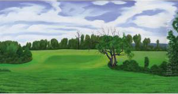 Summer Landscape Oil Painting by George Copeland Ault