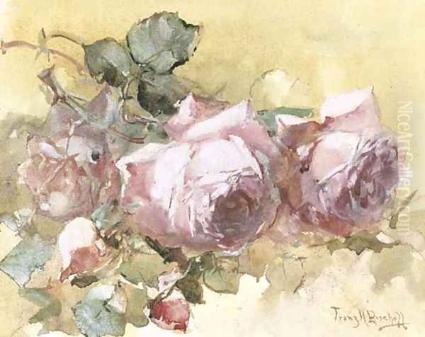 Roses 3 Oil Painting by Franz Bischoff