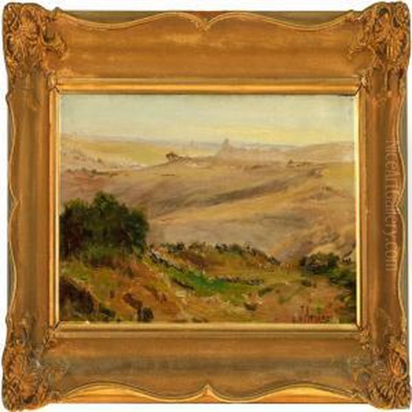 Extensive Landscape Oil Painting by James Aumonier