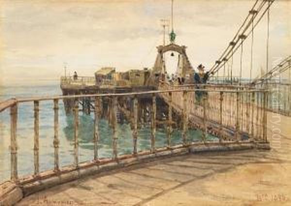 Brighton Chain Pier Oil Painting by James Aumonier