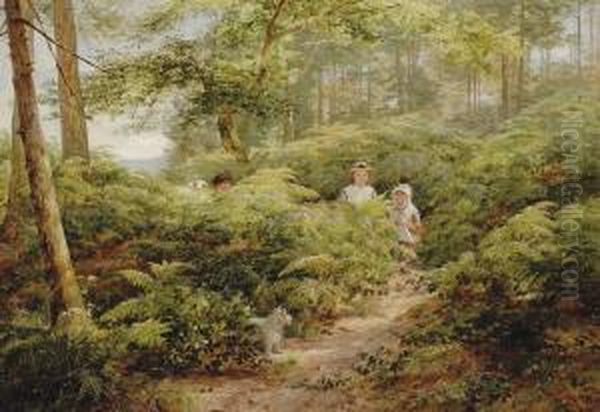 The Woodland Path Oil Painting by James Aumonier