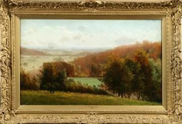 Landskap Oil Painting by James Aumonier