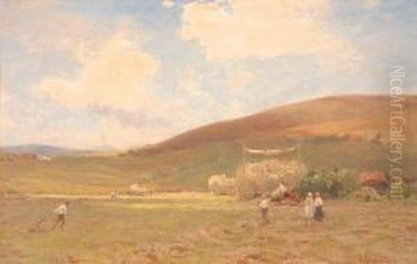 Amberley Downs Oil Painting by James Aumonier