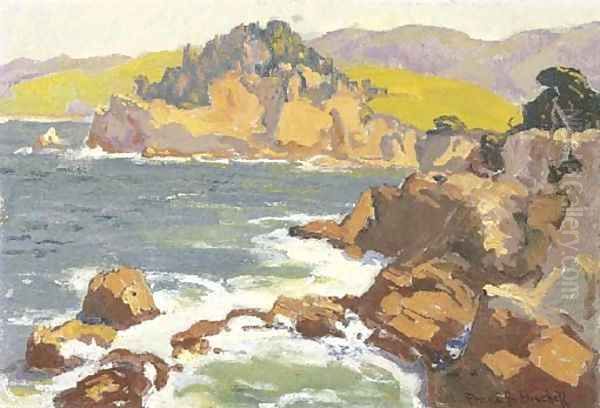 Cove, Southern California Oil Painting by Franz Bischoff