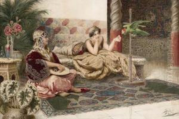 In The Harem Oil Painting by Giuseppe Aureli