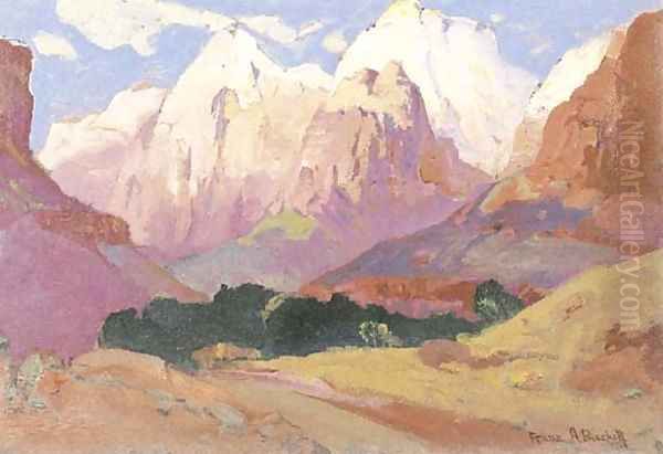 Grand Tetons Oil Painting by Franz Bischoff