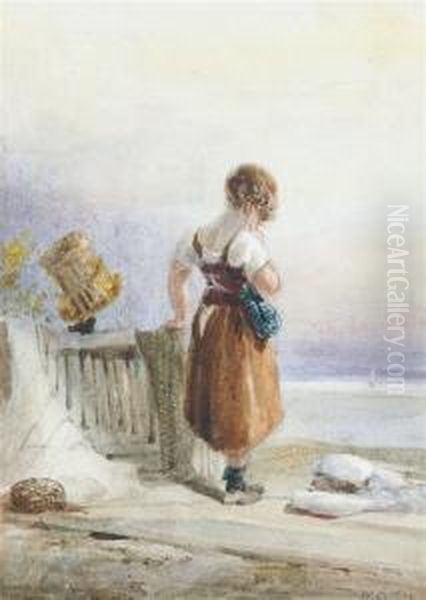 Awaiting The Return Oil Painting by Samuel Austin