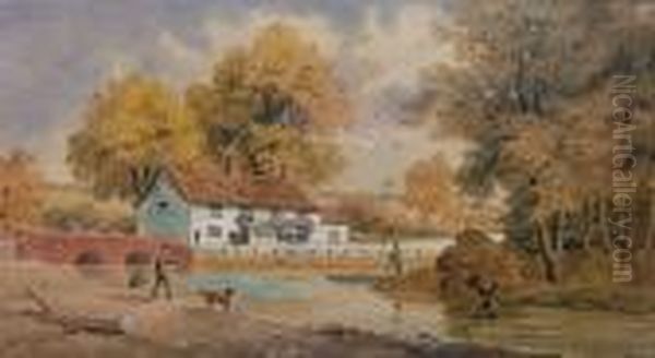 The Cock Inn At Lakenham Oil Painting by William Frederick Austin