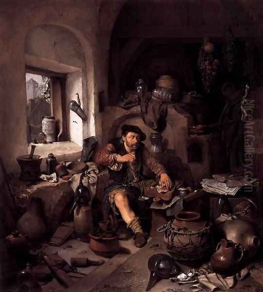 Alchemist 1663 Oil Painting by Cornelis (Pietersz.) Bega