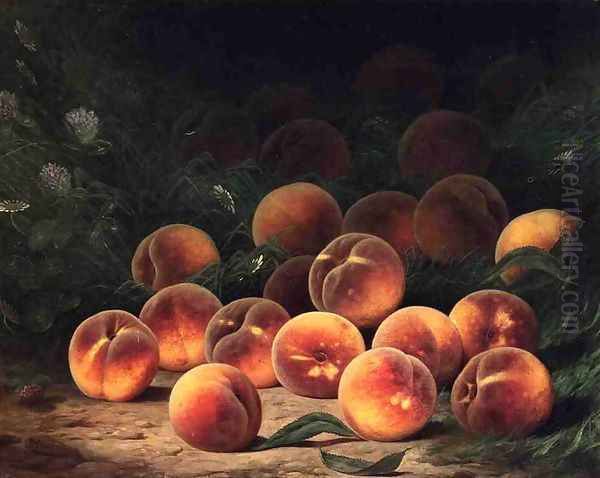 Bounty of Peaches Oil Painting by William Mason Brown