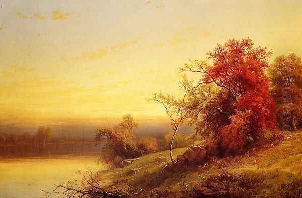 Autumnal Landscape Oil Painting by William Mason Brown