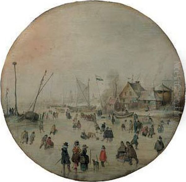 Paysage D'hiver Oil Painting by Hendrick Avercamp