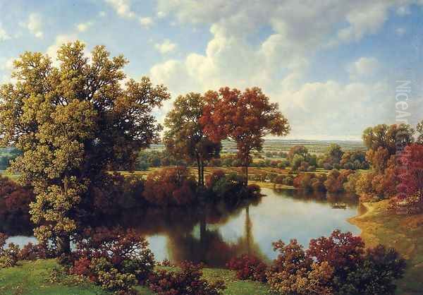 Autumn Reflections Oil Painting by William Mason Brown