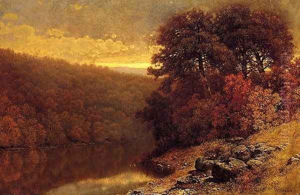 October on Great Otter Creek, Vermont Oil Painting by William Mason Brown