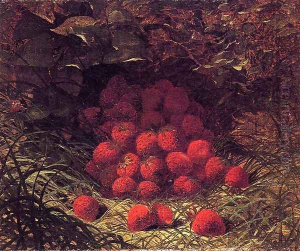 Strawberries Oil Painting by William Mason Brown