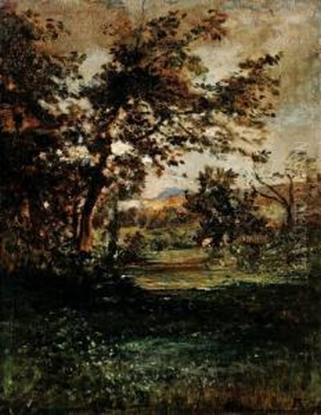 Luce Mattinale - Paesaggio Oil Painting by Vittorio Avondo