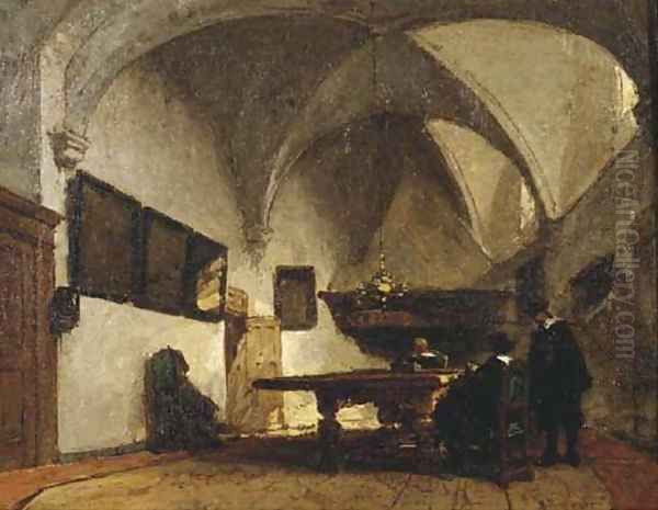 The consistory chamber, Breda Oil Painting by Johannes Bosboom