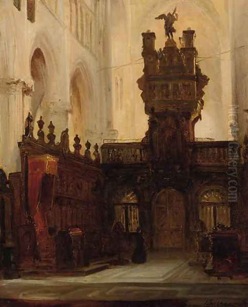 A church interior 2 Oil Painting by Johannes Bosboom