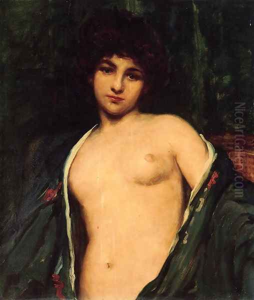 Portrait of Evelyn Nesbitt Oil Painting by James Carroll Beckwith