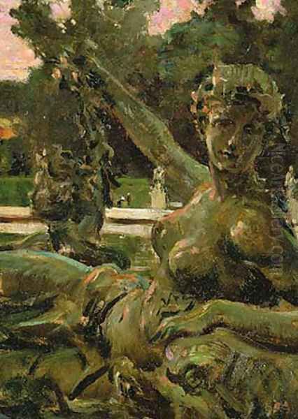 Nymph and Cupid Oil Painting by James Carroll Beckwith