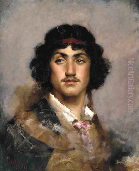 Portrait of Tito Oil Painting by James Carroll Beckwith