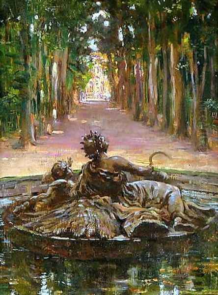 La Fontaine de Saturn Oil Painting by James Carroll Beckwith