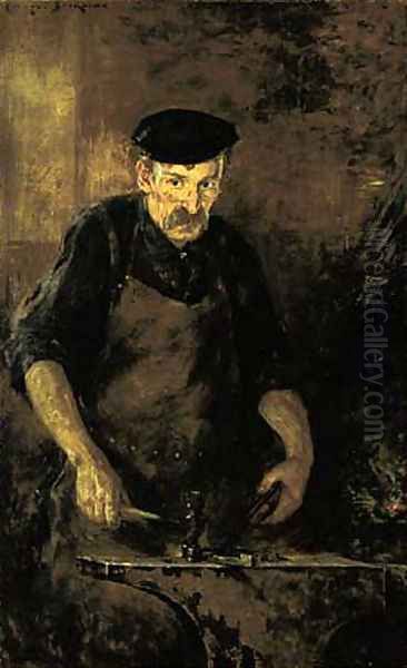 The Blacksmith Oil Painting by James Carroll Beckwith