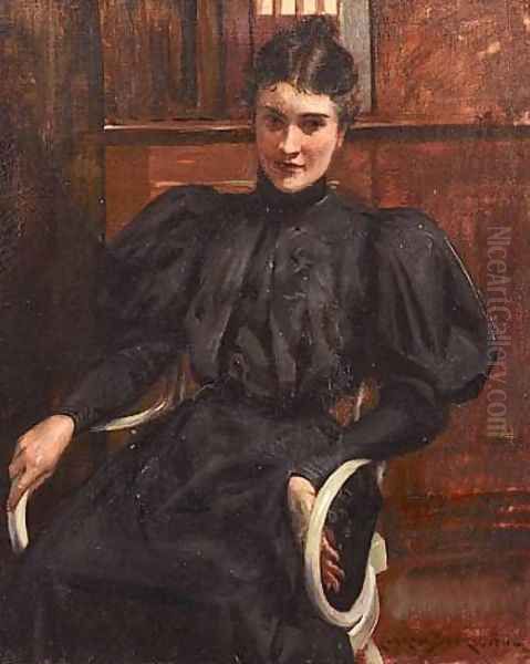 Portrait of a Lady Oil Painting by James Carroll Beckwith