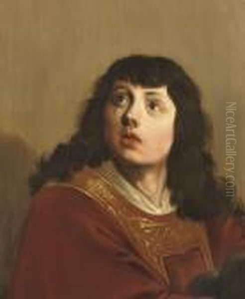 A 'tronie' Of A Young Man In Ecclesiastical Dress Oil Painting by Jacob Adriaensz Backer