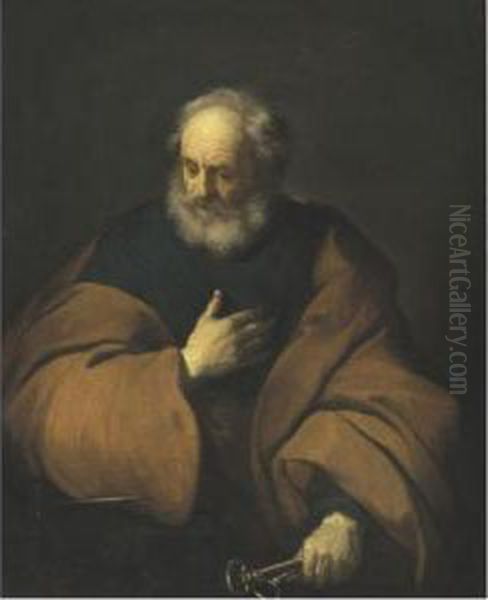 Saint Peter Holding The Keys To The Church Oil Painting by Jacob Adriaensz Backer