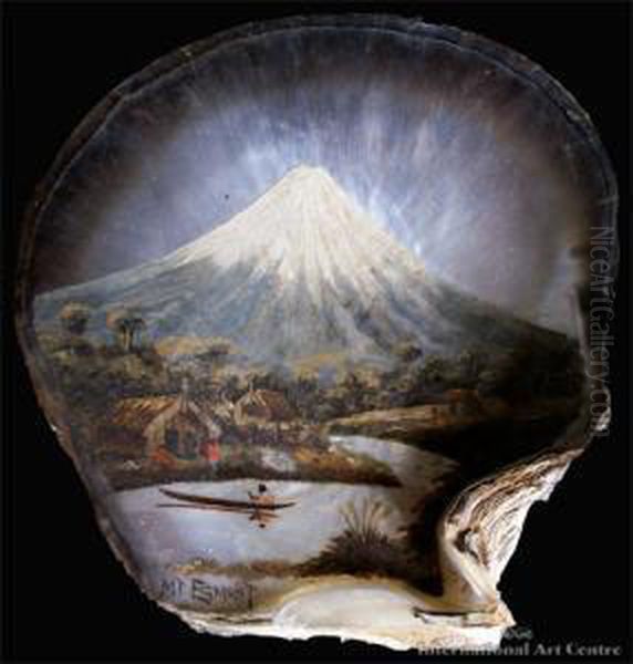 Mt Egmont Oil Painting by John Philamon Backhouse