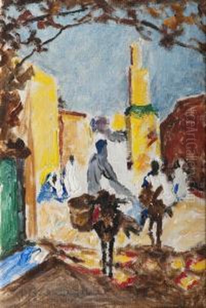 Street View Oil Painting by Hugo Elias Backmansson