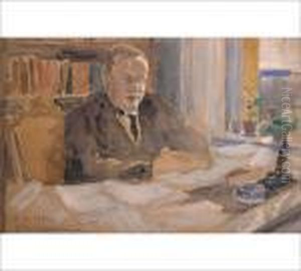 Edvard Westermarck Oil Painting by Hugo Elias Backmansson