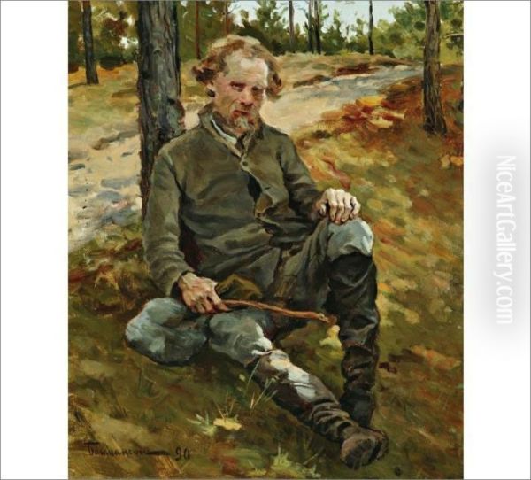 Starikka Oil Painting by Hugo Elias Backmansson