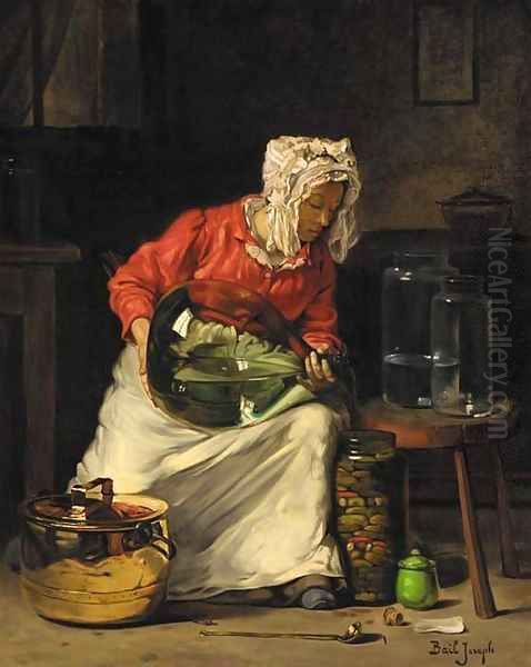 Preparing the jars Oil Painting by Claude Joseph Bail