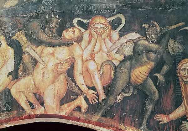 Hell, detail of the lustful, c.1394 Oil Painting by Taddeo Di Bartolo