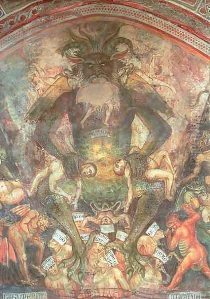 The Last Judgement, detail of the Leviathan, c.1394 Oil Painting by Taddeo Di Bartolo