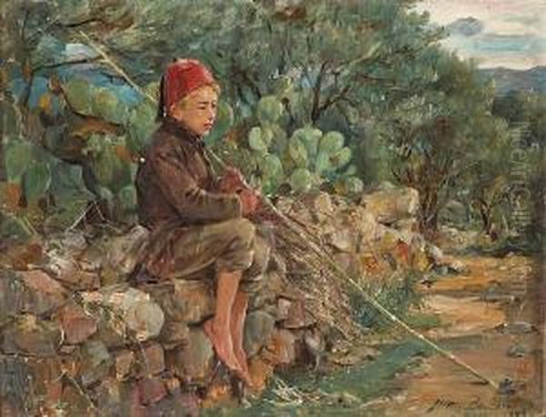 The Bandit's Son, Corsica Oil Painting by Henry Bacon