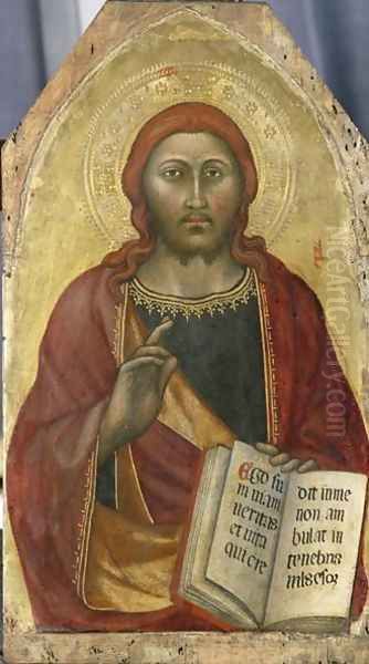 Christ Blessing, c.1400 Oil Painting by Taddeo Di Bartolo