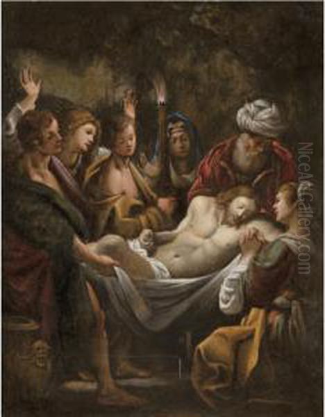 The Entombment Of Christ Oil Painting by Sisto Badalocchio