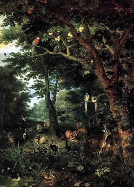 Paradise Oil Painting by Jan Brueghel the Younger