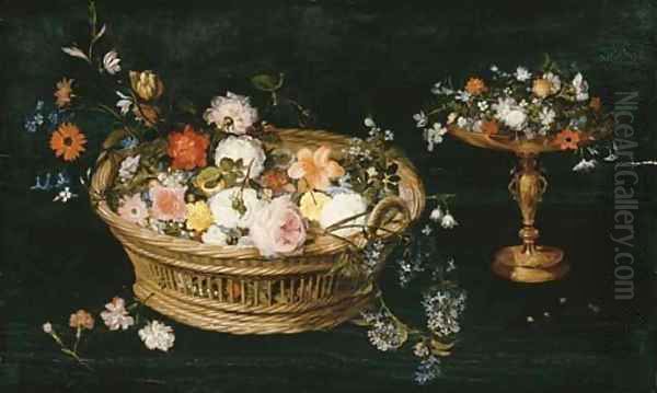 Roses Oil Painting by Jan Brueghel the Younger