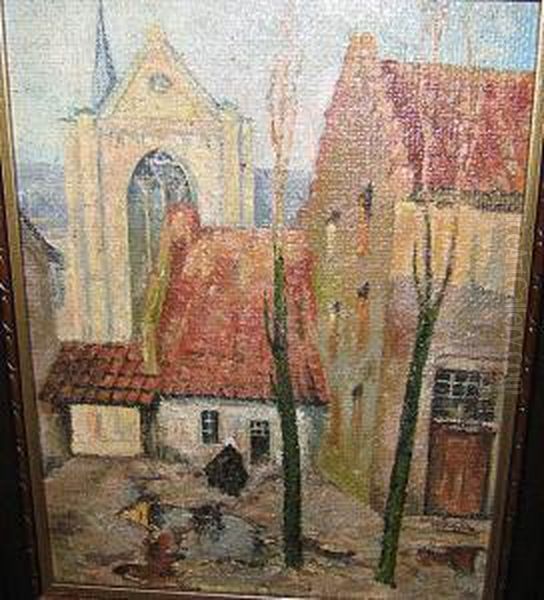 Vue Sur La Cathedrale Oil Painting by Albert Baertsoen