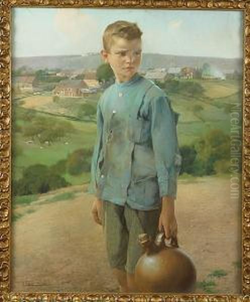 Le Gamin A La Cruche Oil Painting by Firmin Baes