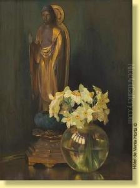 Lesnarcisses Oil Painting by Firmin Baes