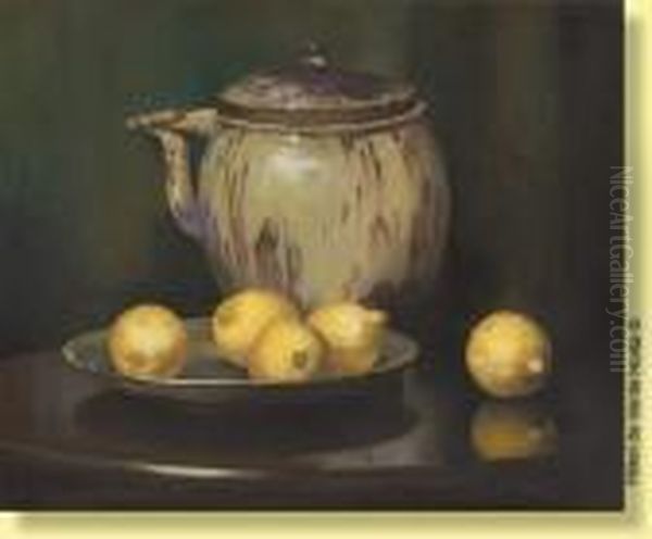 Levieux Pot De Faience Oil Painting by Firmin Baes