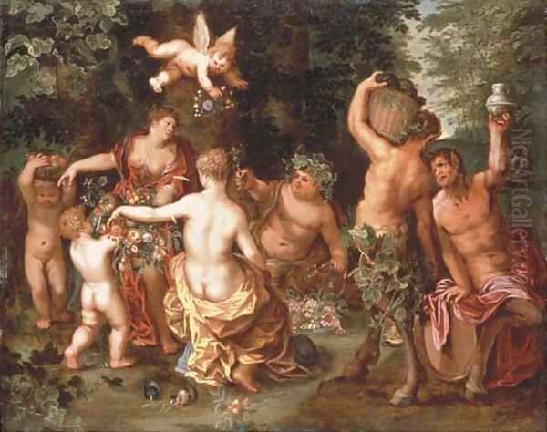 An Allegory of Abundance Oil Painting by Jan Brueghel the Younger